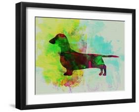 Dachshund Watercolor-NaxArt-Framed Art Print