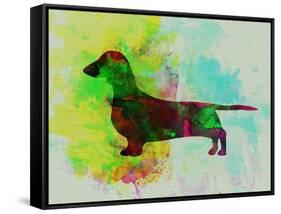 Dachshund Watercolor-NaxArt-Framed Stretched Canvas