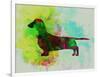 Dachshund Watercolor-NaxArt-Framed Art Print