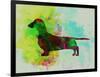 Dachshund Watercolor-NaxArt-Framed Art Print