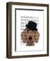 Dachshund with Black Bowler Hat-Fab Funky-Framed Art Print