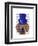 Dachshund with Blue Top Hat and Blue Moustache-Fab Funky-Framed Art Print