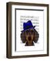 Dachshund with Blue Trilby-Fab Funky-Framed Art Print