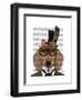 Dachshund with Top Hat and Goggles-Fab Funky-Framed Art Print