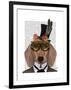 Dachshund with Top Hat and Goggles-Fab Funky-Framed Art Print