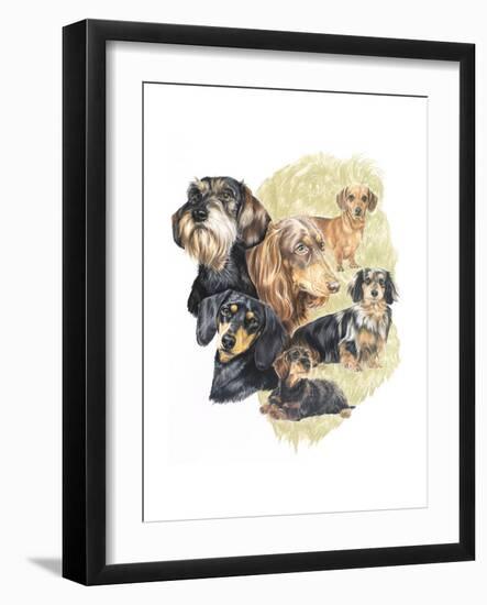 Dachshund-Barbara Keith-Framed Giclee Print