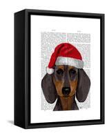 Dachshund-Fab Funky-Framed Stretched Canvas