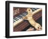 Dachsund Playing Piano-Barbara Keith-Framed Giclee Print