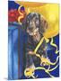 Dachsund with Yellow Ribbons and Balloons-Barbara Keith-Mounted Giclee Print