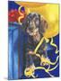 Dachsund with Yellow Ribbons and Balloons-Barbara Keith-Mounted Giclee Print