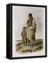 Dacota Woman and Assiniboin Girl-Karl Bodmer-Framed Stretched Canvas