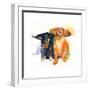 Dacshund Duo, 2014-John Keeling-Framed Giclee Print