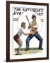 "Dad at Bat," Saturday Evening Post Cover, June 1, 1929-Alan Foster-Framed Giclee Print