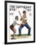 "Dad at Bat," Saturday Evening Post Cover, June 1, 1929-Alan Foster-Framed Giclee Print