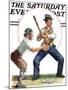 "Dad at Bat," Saturday Evening Post Cover, June 1, 1929-Alan Foster-Mounted Giclee Print