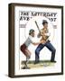 "Dad at Bat," Saturday Evening Post Cover, June 1, 1929-Alan Foster-Framed Giclee Print