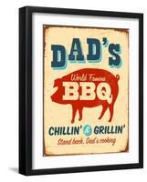 Dad's BBQ-Real Callahan-Framed Art Print