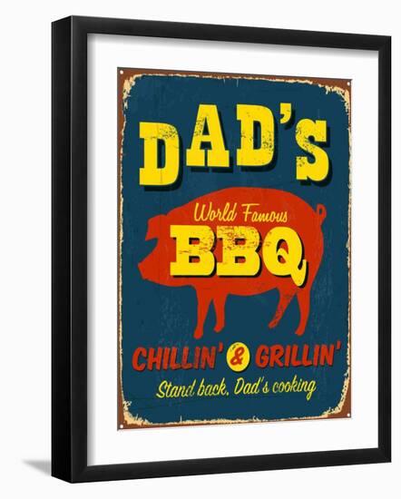 Dad's BBQ-Real Callahan-Framed Art Print