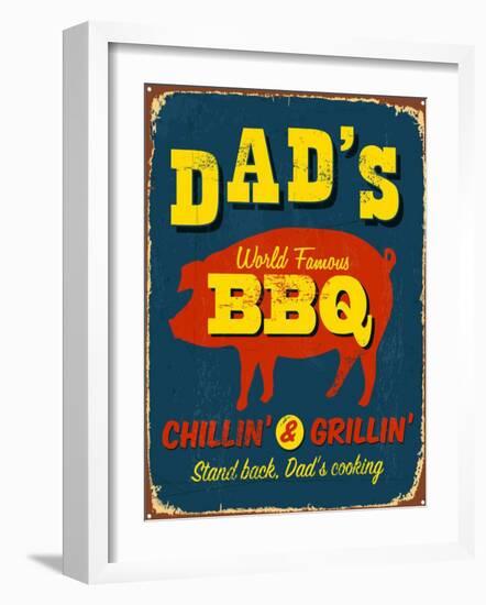 Dad's BBQ-Real Callahan-Framed Art Print