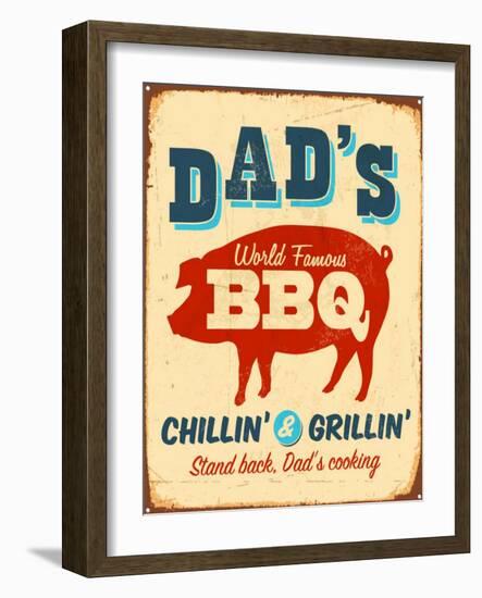 Dad's BBQ-Real Callahan-Framed Art Print