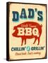 Dad's BBQ-Real Callahan-Framed Stretched Canvas