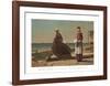 Dad’s Coming!, 1873-Winslow Homer-Framed Art Print