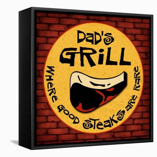 Dad's Grill-Kate Ward Thacker-Framed Stretched Canvas