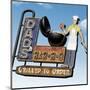 Dad's Southern Style Bar-B-Q-Anthony Ross-Mounted Art Print