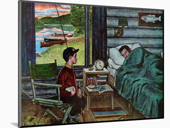 "Dad, the Fish are Biting," August 25, 1962-Amos Sewell-Mounted Giclee Print