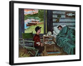 "Dad, the Fish are Biting," August 25, 1962-Amos Sewell-Framed Giclee Print