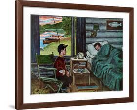 "Dad, the Fish are Biting," August 25, 1962-Amos Sewell-Framed Giclee Print