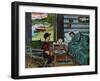 "Dad, the Fish are Biting," August 25, 1962-Amos Sewell-Framed Premium Giclee Print