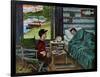 "Dad, the Fish are Biting," August 25, 1962-Amos Sewell-Framed Giclee Print