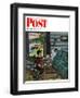 "Dad, the Fish are Biting," Saturday Evening Post Cover, August 25, 1962-Amos Sewell-Framed Giclee Print