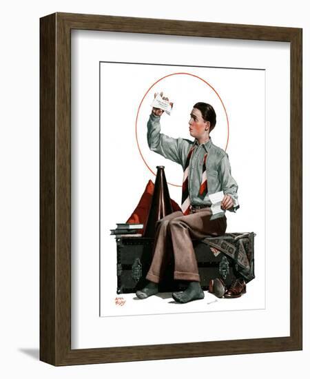 "Dad, Where's the Cash?,"November 14, 1925-Alan Foster-Framed Giclee Print