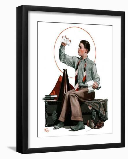 "Dad, Where's the Cash?,"November 14, 1925-Alan Foster-Framed Giclee Print