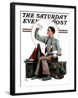 "Dad, Where's the Cash?," Saturday Evening Post Cover, November 14, 1925-Alan Foster-Framed Giclee Print