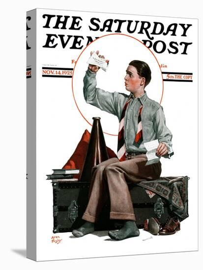 "Dad, Where's the Cash?," Saturday Evening Post Cover, November 14, 1925-Alan Foster-Stretched Canvas