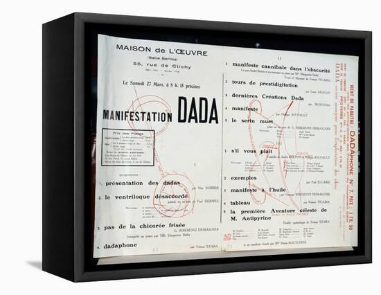 Dada Manifestation, C.1921 (Litho)-French-Framed Stretched Canvas