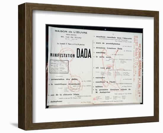 Dada Manifestation, C.1921 (Litho)-French-Framed Premium Giclee Print