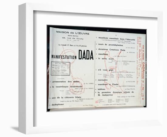 Dada Manifestation, C.1921 (Litho)-French-Framed Premium Giclee Print