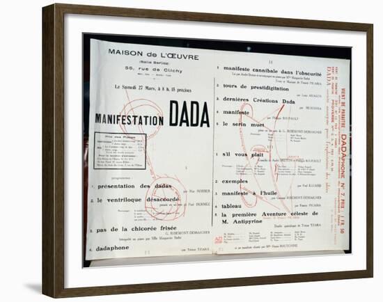 Dada Manifestation, C.1921 (Litho)-French-Framed Giclee Print