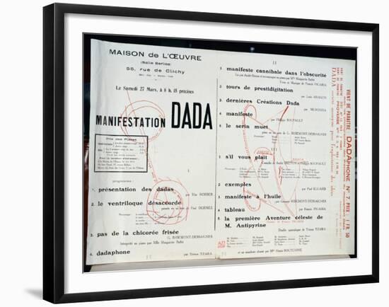 Dada Manifestation, C.1921 (Litho)-French-Framed Giclee Print