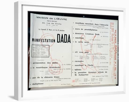 Dada Manifestation, C.1921 (Litho)-French-Framed Giclee Print