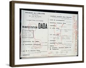 Dada Manifestation, C.1921 (Litho)-French-Framed Giclee Print