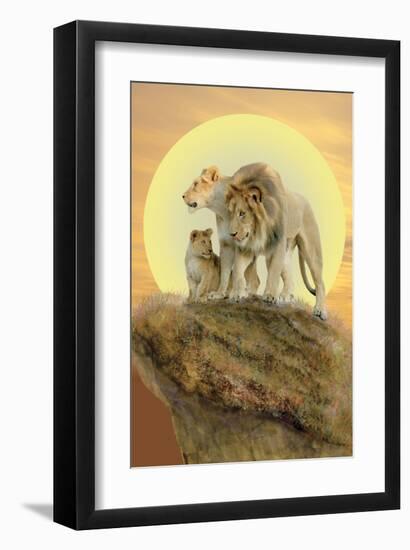 Daddy Lion-Alixandra Mullins-Framed Art Print