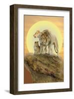 Daddy Lion-Alixandra Mullins-Framed Art Print