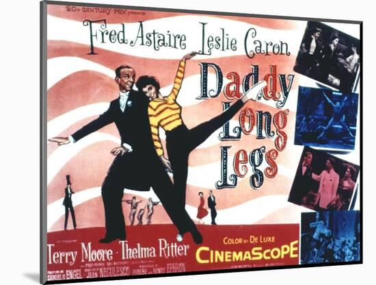 Daddy Long Legs, Fred Astaire, Leslie Caron, 1955-null-Mounted Art Print