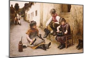 Daddy's Boots, 1892-John White-Mounted Giclee Print