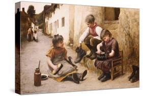 Daddy's Boots, 1892-John White-Stretched Canvas